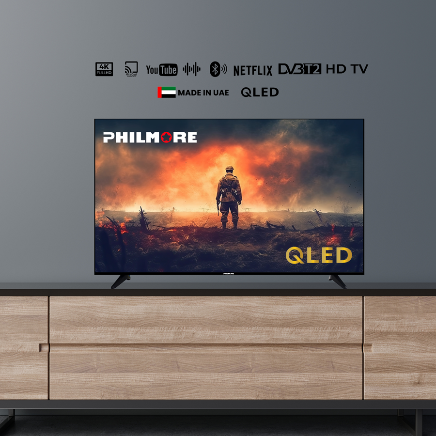 مواصفات تلفزيون QLED - 65&quot; T2+Android13+Bluetooth